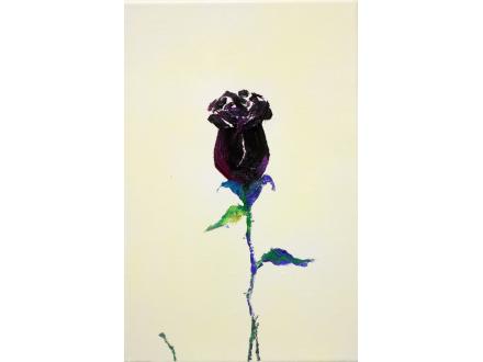 《独立的黑玫瑰》油画原创（共享租赁一个月单价30元）花