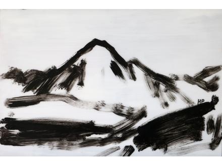 《雪山8号》油画原创（共享租赁一个月单价30元）和平